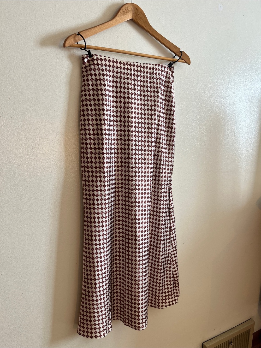 Abercrombie & Fitch Cream and Brown Patterned Maxi Skirt